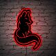 sitzender Fuchs LED-Neonschild Wohnzimmer Bar