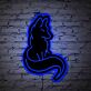 sitzender Fuchs LED-Neonschild Wohnzimmer Bar