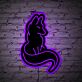 sitzender Fuchs LED-Neonschild Wohnzimmer Bar