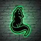 sitzender Fuchs LED-Neonschild Wohnzimmer Bar