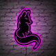 sitzender Fuchs LED-Neonschild Wohnzimmer Bar