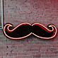 Schnurrbart LED-Neonschild für Bar und Barbershop