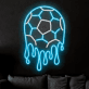 schmelzender Fußball LED-Neonschild für Wohnzimmer Sportbar