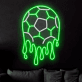 schmelzender Fußball LED-Neonschild für Wohnzimmer Sportbar
