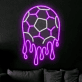 schmelzender Fußball LED-Neonschild für Wohnzimmer Sportbar