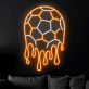 schmelzender Fußball LED-Neonschild für Wohnzimmer Sportbar