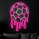 schmelzender Fußball LED-Neonschild für Wohnzimmer Sportbar