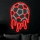 schmelzender Fußball LED-Neonschild für Wohnzimmer Sportbar