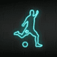 LED-Neonschild mit Fußballspieler-Silhouette
