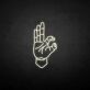 OK-Geste als LED-Neonschild