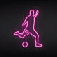 LED-Neonschild mit Fußballspieler-Silhouette