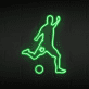 LED-Neonschild mit Fußballspieler-Silhouette