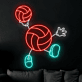 Volleyball Neon LED Wandlicht