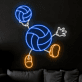 Volleyball Neon LED Wandlicht