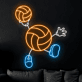Volleyball Neon LED Wandlicht