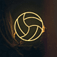 Volleyball als LED-Neonschild