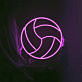 Volleyball als LED-Neonschild