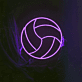 Volleyball als LED-Neonschild
