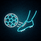 Fußball Schuss Neon LED Wandlicht