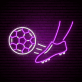 Fußball Schuss Neon LED Wandlicht