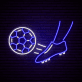 Fußball Schuss Neon LED Wandlicht