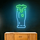 Bierglas mit Schaum LED-Neonschild für Bar und Kneipe