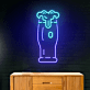 Bierglas mit Schaum LED-Neonschild für Bar und Kneipe