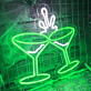 zwei Cocktailgläser LED-Neonschild für Bar Party