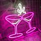 zwei Cocktailgläser LED-Neonschild für Bar Party
