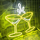 zwei Cocktailgläser LED-Neonschild für Bar Party