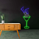 Cocktailglas mit Beinen LED-Neonschild für Bar Club
