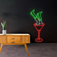 Cocktailglas mit Beinen LED-Neonschild für Bar Club