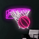 Basketball Korb Neon LED Wandlicht