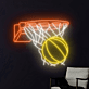 Basketball Korb Neon LED Wandlicht