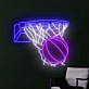 Basketball Korb Neon LED Wandlicht