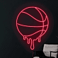 Dripping Basketball Neon LED Wandlicht