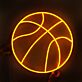 Basketball LED-Neonschild für Sport und Jugendzimmer