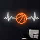 Basketball Herzschlag Neon LED Wandlicht