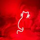 Katzen-Silhouette LED-Neonschild Wohnzimmer Schlafzimmer