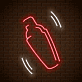 Cocktailshaker LED-Neonschild für Bar Club