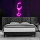 Weinglas LED-Neonschild für Wohnzimmer Bar