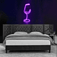 Weinglas LED-Neonschild für Wohnzimmer Bar
