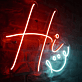 Hi LED-Neonschild für Wohnzimmer oder Café