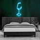 Weinglas LED-Neonschild für Wohnzimmer Bar