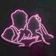 Brautpaar Silhouette Wedding Neon LED Schild