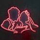 Brautpaar Silhouette Wedding Neon LED Schild
