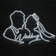 Brautpaar Silhouette Wedding Neon LED Schild