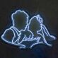 Brautpaar Silhouette Wedding Neon LED Schild