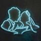Brautpaar Silhouette Wedding Neon LED Schild