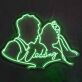 Brautpaar Silhouette Wedding Neon LED Schild